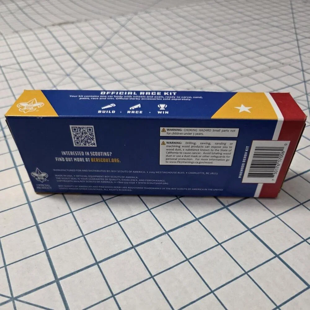 Official Pinewood Derby Car Kit – Boy Scouts of America NIB